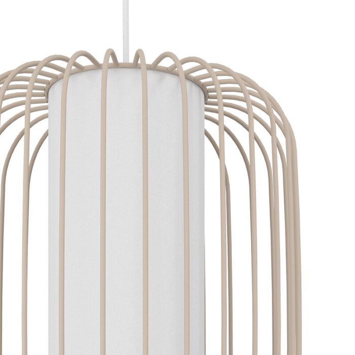 Beige industri pendler lampe aluminium, Safira