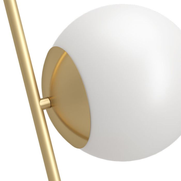 Messing modern bordlampe glas, Polly, med brytare
