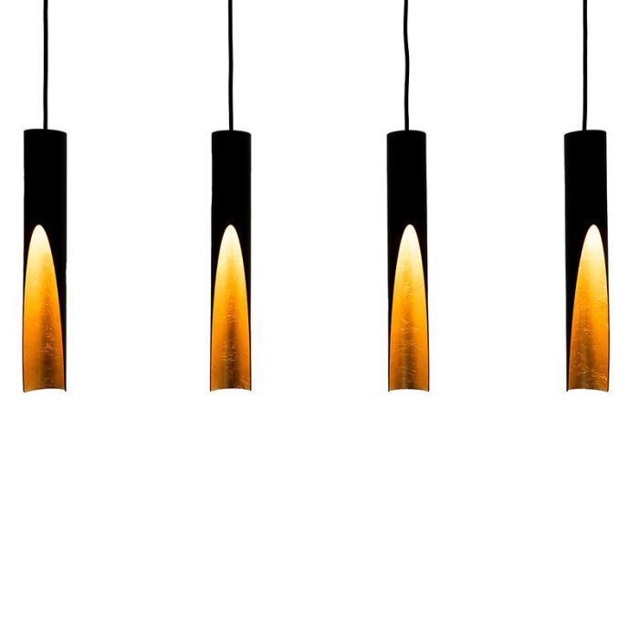 Guld modern pendler lampe aluminium, Aloysius