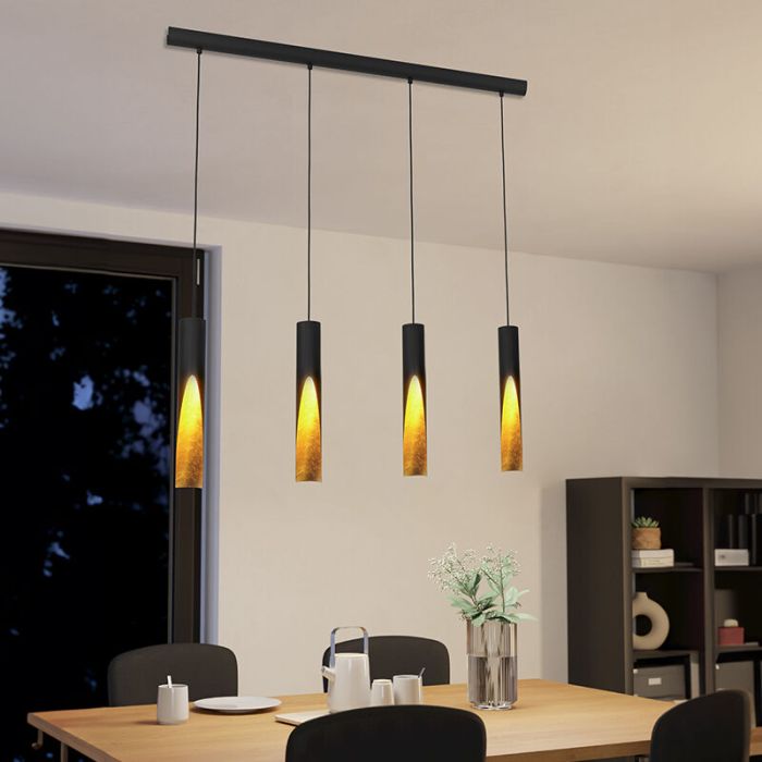 Guld modern pendler lampe aluminium, Aloysius