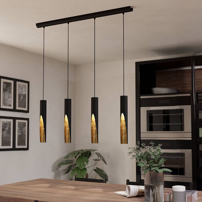 Guld modern pendler lampe aluminium, Aloysius