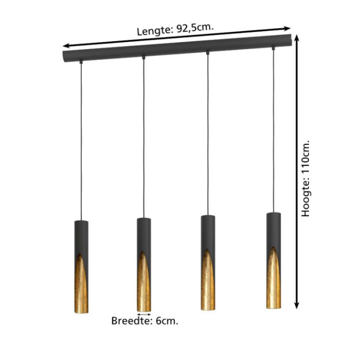 Guld modern pendler lampe aluminium, Aloysius