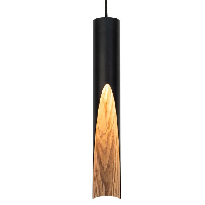 Brun modern pendler lampe aluminium, Aloysius