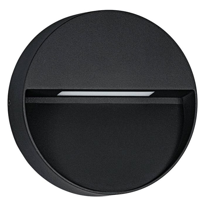 Sort modern udendørslampe aluminium, Lamar, 4,8W, varm til kold hvid justerbar LED, IP65