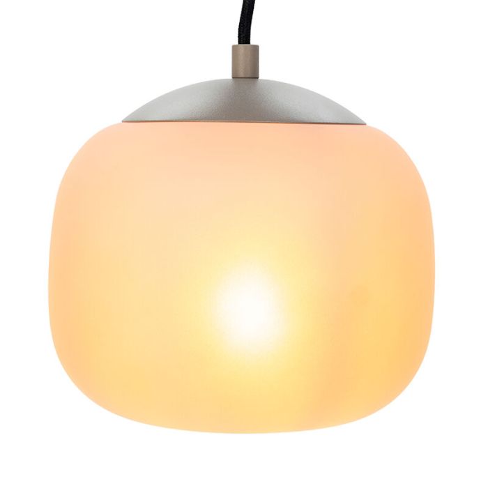 Taupe pendler lampe glas, Claudia