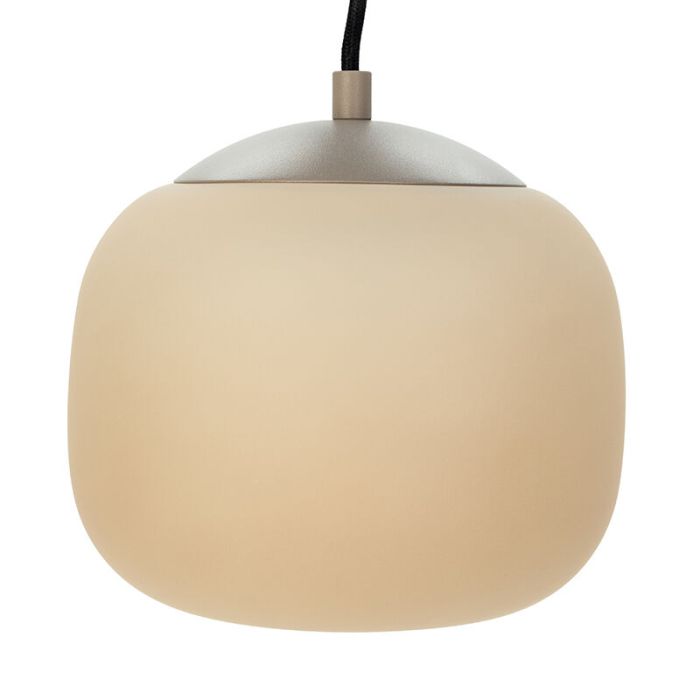 Taupe pendler lampe glas, Claudia