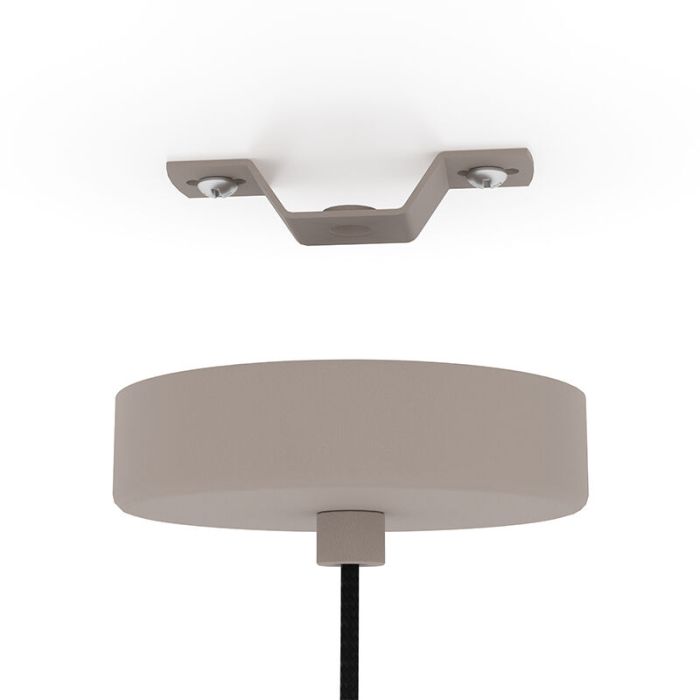Taupe pendler lampe glas, Claudia