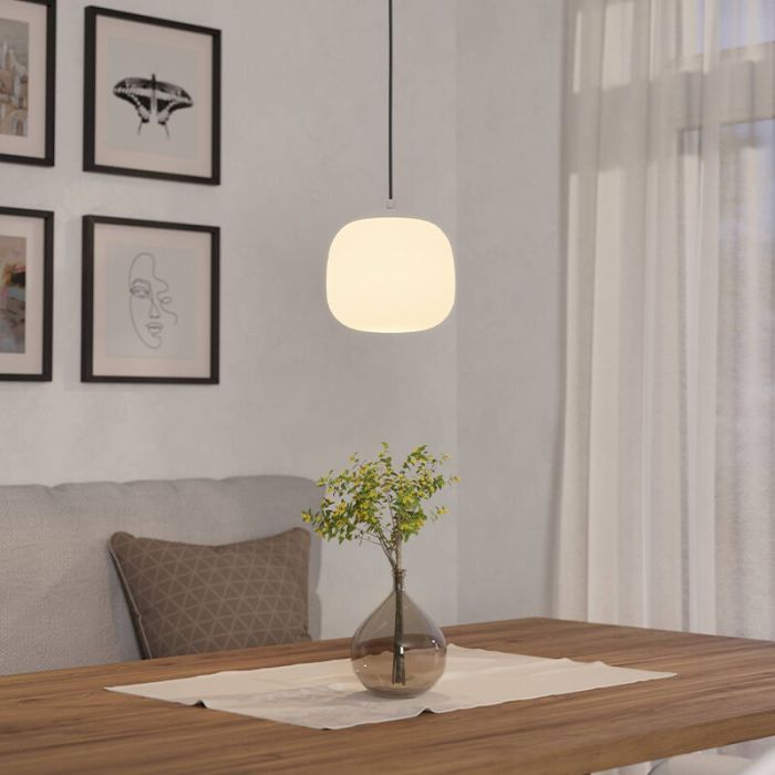 Taupe pendler lampe glas, Claudia