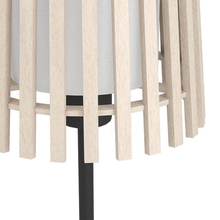 Rustik bordlampe træ, Farah, med brytare