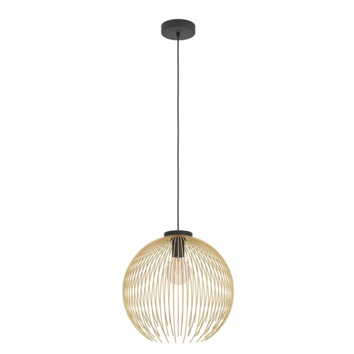 Guld industri pendler lampe stål, Keimpe