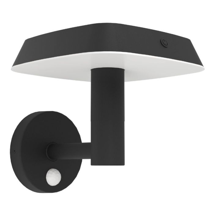 Sort udendørs væglampe solcelle plast, Ingemar, 8,5W, 3000K LED, IP65