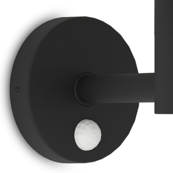 Sort udendørs væglampe solcelle plast, Ingemar, 8,5W, 3000K LED, IP65