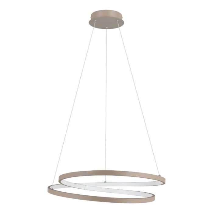 Beige modern pendler lampe aluminium, Ties, 36W, 3000K LED