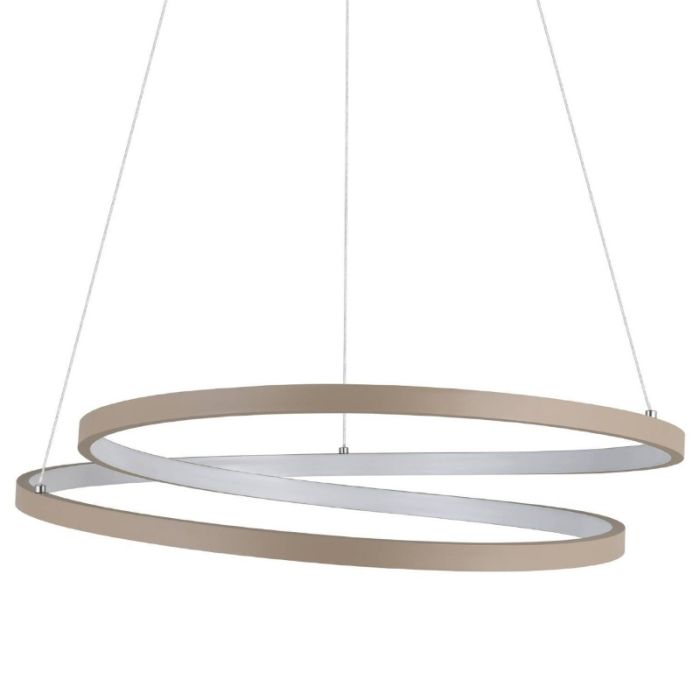 Beige modern pendler lampe aluminium, Ties, 36W, 3000K LED