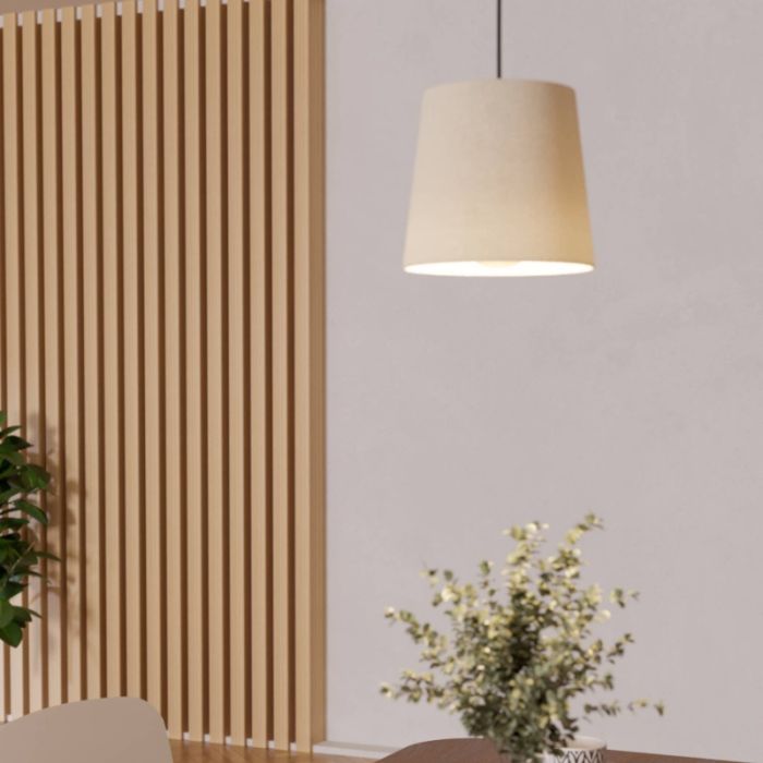 Sort modern pendler lampe stof, Siham