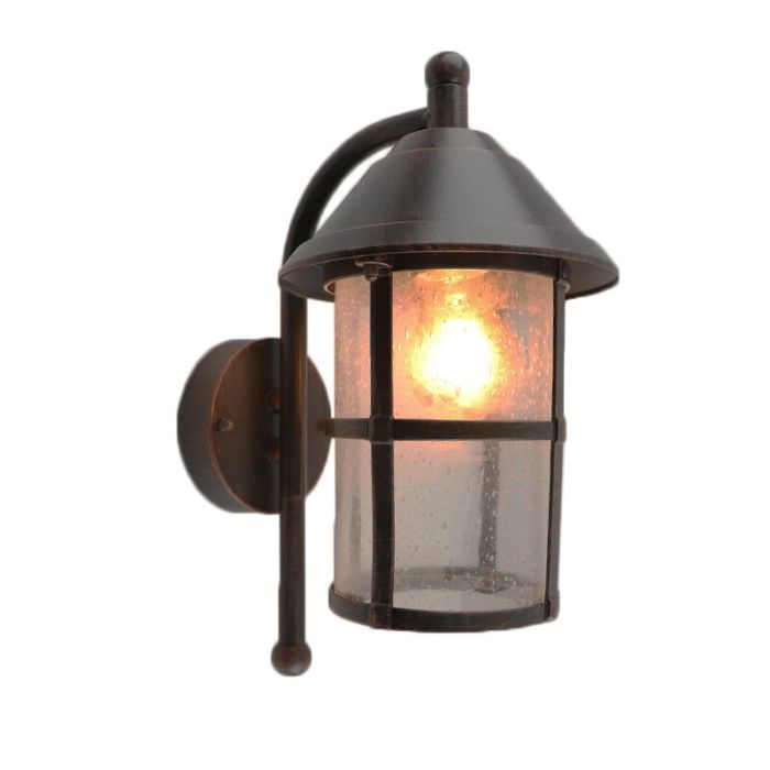 Brun klassisk udendørslampe glas, Gisele, IP23