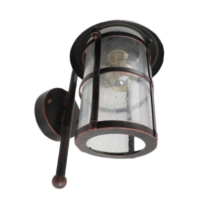 Brun klassisk udendørslampe glas, Gisele, IP23