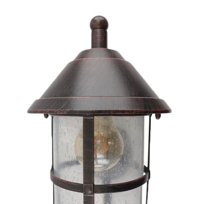 Brun klassisk udendørslampe glas, Gisele, IP23