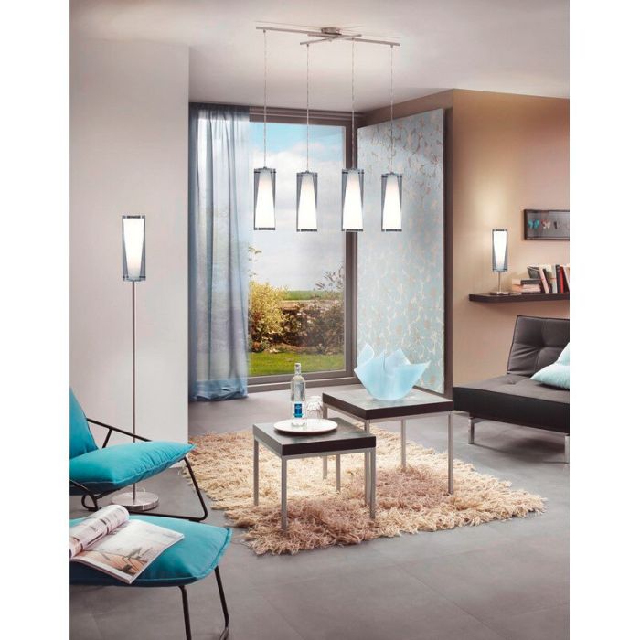Grå modern pendler lampe glas, Barceno