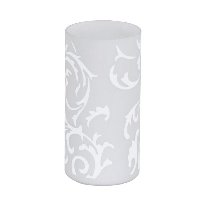 Hvid design bordlampe glas, Basken, med brytare