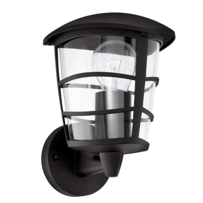 Sort modern udendørslampe plast, Inas, IP44