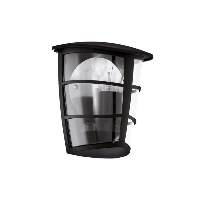 Sort modern udendørslampe plast, Inas, IP44