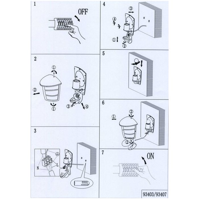 Sort modern udendørslampe plast, Inas, IP44