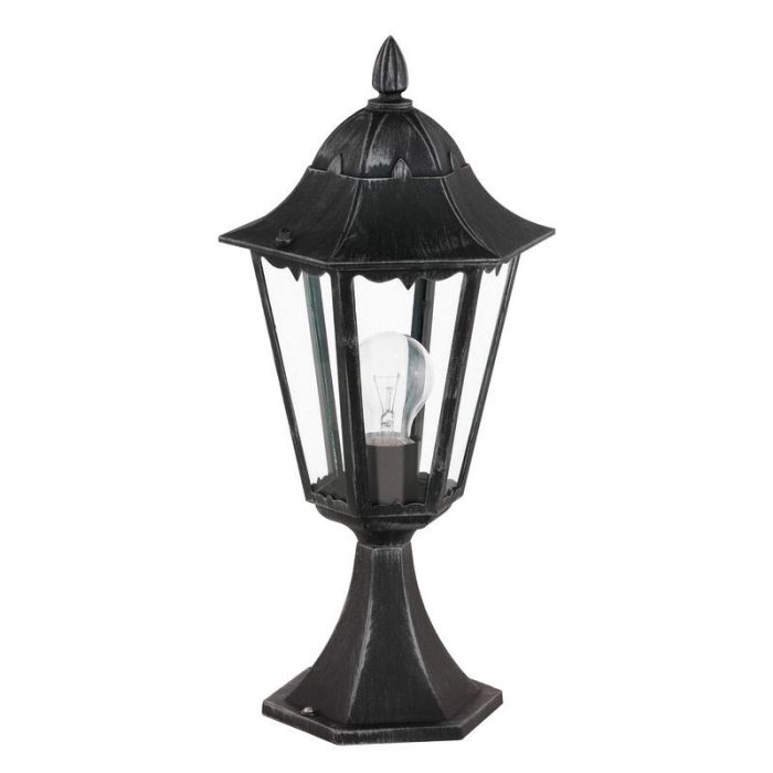 Sort klassisk udendørslampe aluminium, Leanna, IP44