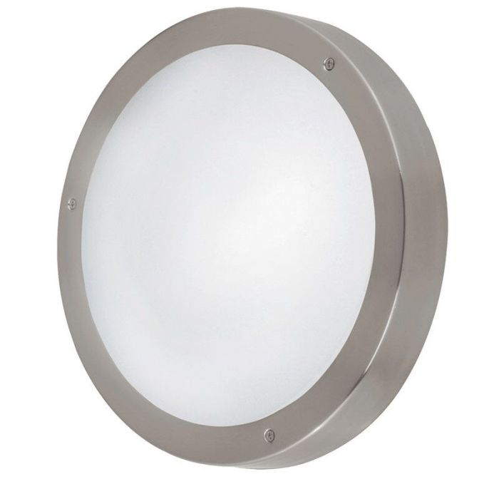 Sølv udendørslampe glas, Bob, IP44