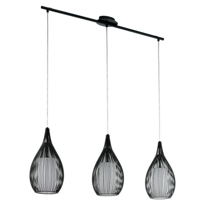 Sort modern pendler lampe glas, Maritima