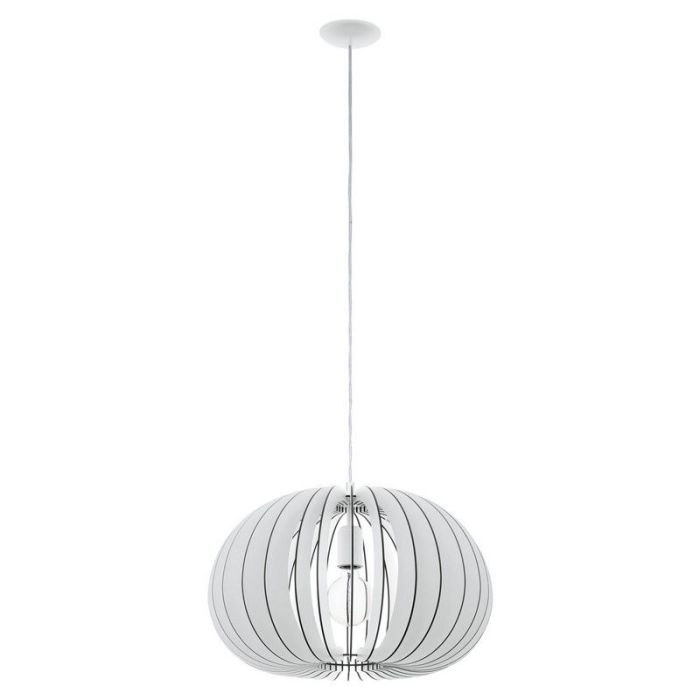 Hvid rustik pendler lampe træ, Bergama