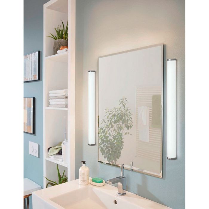 Krom spejllampe plast, Evine, 24W, 4000K LED, IP44