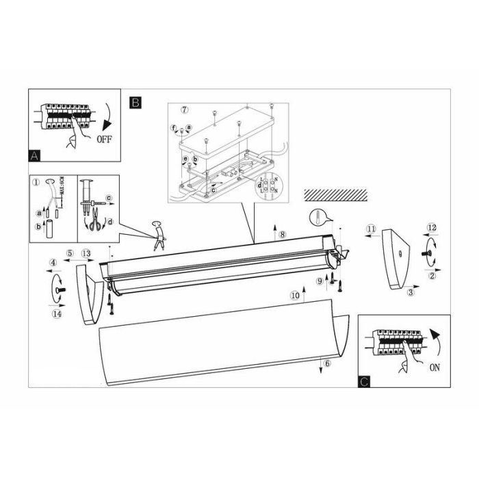 Krom spejllampe plast, Evine, 24W, 4000K LED, IP44