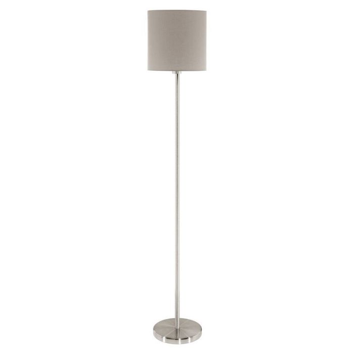 Taupe modern gulv lampe stof, Abano, med brytare