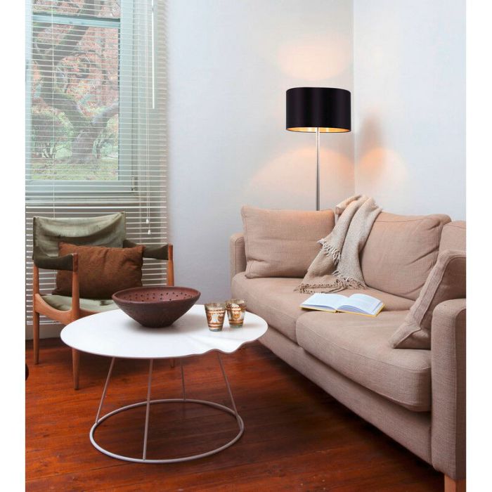 Guld modern gulv lampe stof, Terme, med brytare