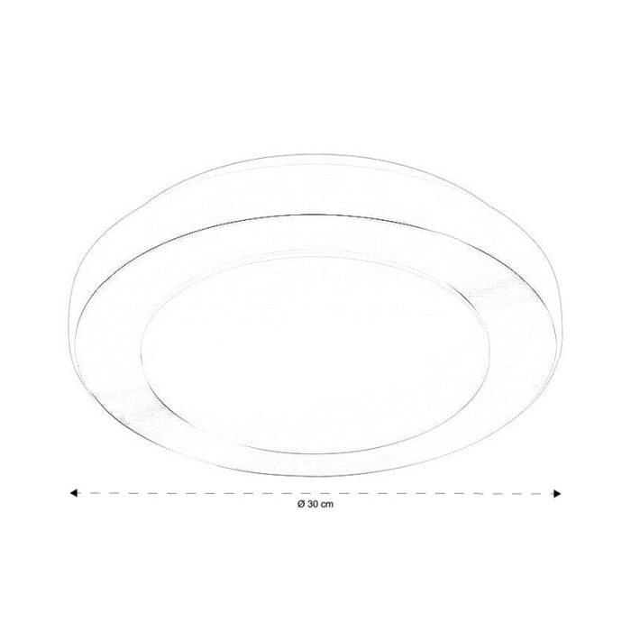 Krom loftlampe plast, Amina, 11W, 3000K LED, IP44