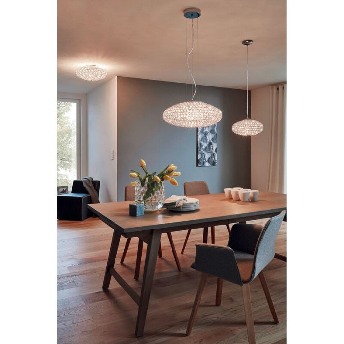 Krom retro loftlampe glas, Annamarie