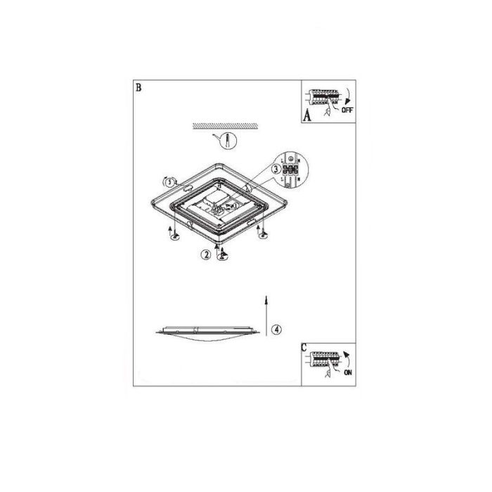 Hvid loftlampe plast, Marieke, 24W, 3000K LED