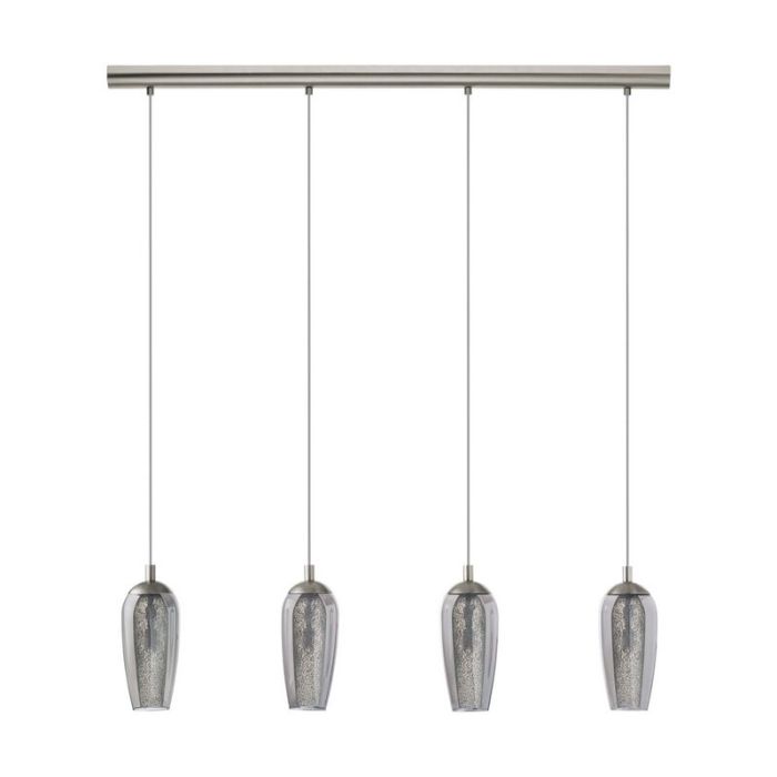 Nikkel design pendler lampe glas, Olcay