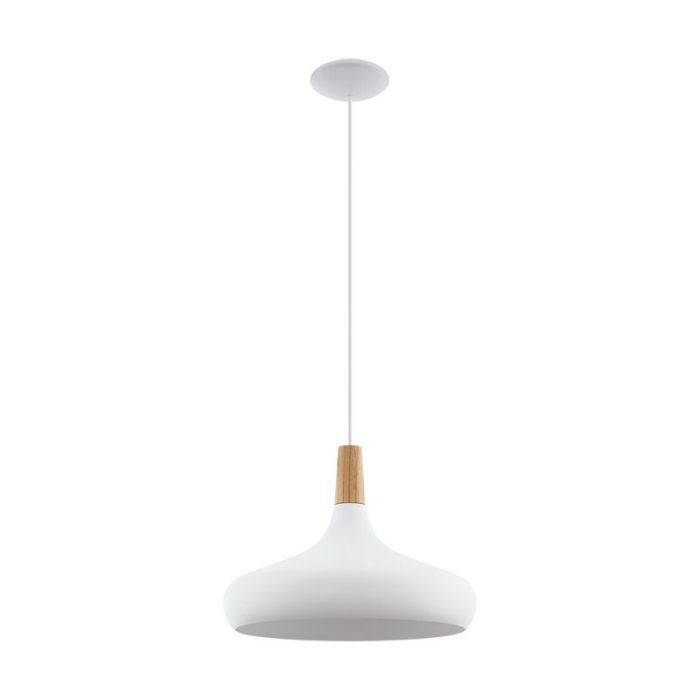 Hvid pendler lampe stål, Tjebbe