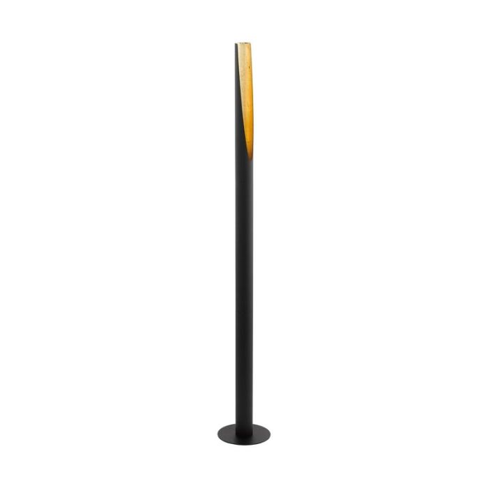 Guld modern gulv lampe stål, Aloysius, med brytare