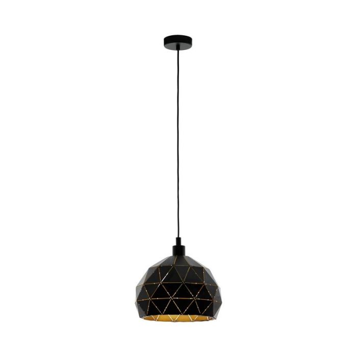 Sort modern pendler lampe stål, Silva