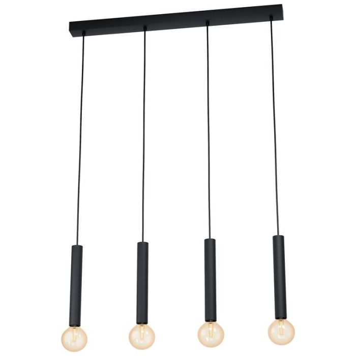 Sort pendler lampe metal, Nicholas