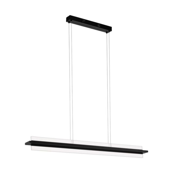 Sort modern pendler lampe aluminium, Twan, 14W, 3000K LED