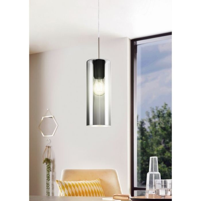 Grå design pendler lampe glas, Tino