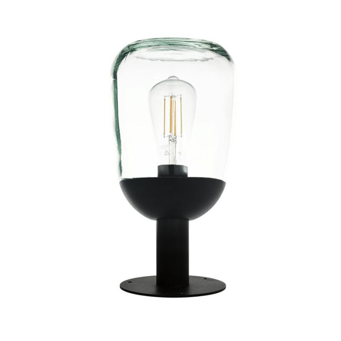 Sort modern udendørslampe aluminium, Kerwin, IP44