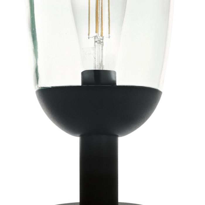 Sort modern udendørslampe aluminium, Kerwin, IP44