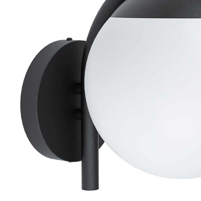 Sort modern udendørslampe stål, Lynne, IP44