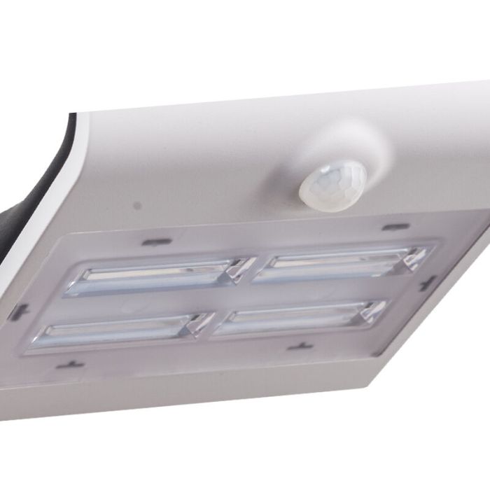 Hvid modern udendørs væglampe med bevægelsessensor plast, Lydie, 3,2W, justerbar lysfarve LED, IP54