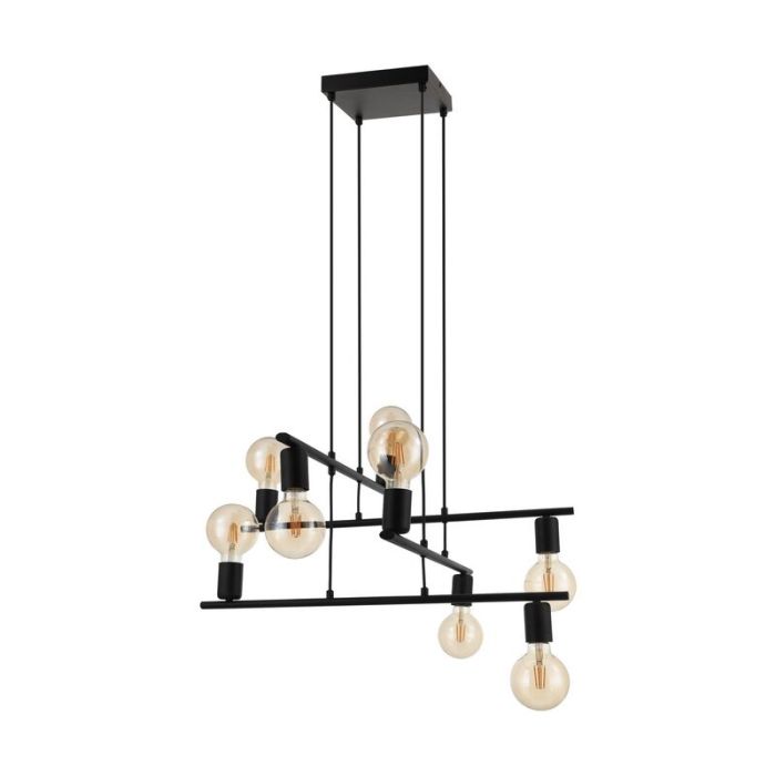 Sort industri pendler lampe metal, Evelyne